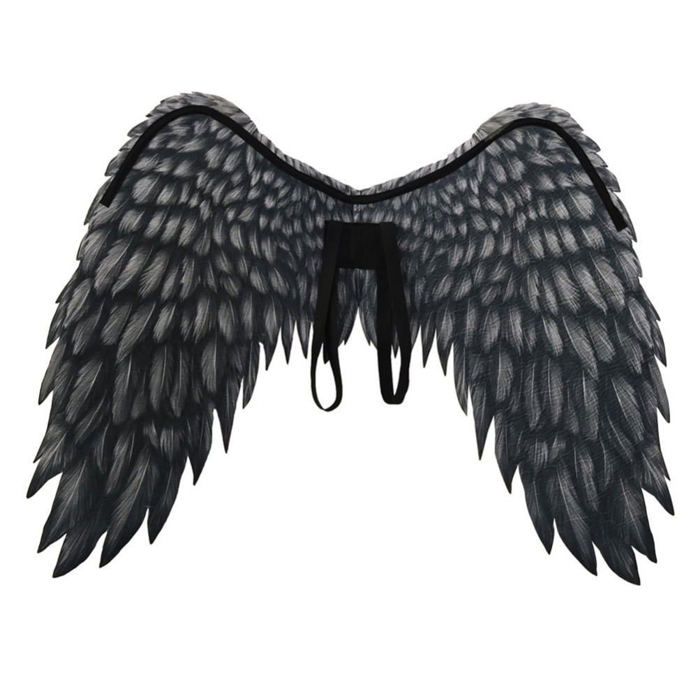 Black Adult Angel Wings - 38 inch by 29.8 inch - Black Feather Wing - Costume Wings - Large Angel Wings, Men's, Size: 38 x 29.5