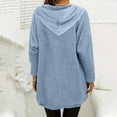 thumbnail image 4 of ShomPort Weighted Hoodie Long Sleeve Hooded Fuzzy Sweatshirt Womens Winter Fleece Sweater With Pockets, 4 of 5