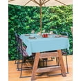 thumbnail image 5 of Outdoor Tablecloth Solid Color Rectangle Patio Tablecloths 60x84 Inch, Waterproof Outside Table Cloths with Umbrella Hole and Zipper, Sapphire Blue Summer Table Cover for Outdoor Tables, Picnic,, 5 of 6