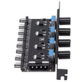 thumbnail image 3 of Fan Hub 12V 4pin 8 canales 4 perillas controlador de velocidad de ventilador estable y preciso con tornillo para computadora CPU interfaz CaseIDE, 3 of 9