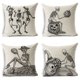 thumbnail image 1 of Fundas de almohada con calavera de Halloween, decoración de Halloween, decoración del hogar, funda de almohada de algodón y lino para sofá, funda de cojín de 18x18", colección de Halloween, funda de a, 1 of 5
