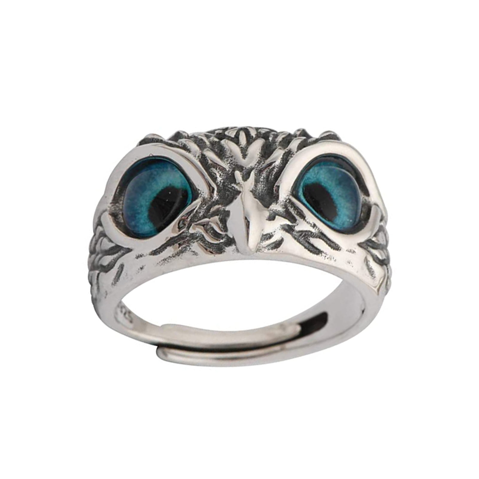 Lucky Owl Ring Band 925 Sterling Silver 