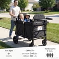 thumbnail image 6 of AILEEKISS Wagon Stroller for 4 Toddlers, 4-in-1 Baby Wagon with Canopy, 59 Pounds, Black, 6 of 11