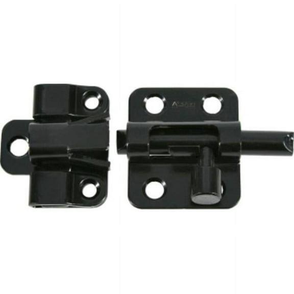 Hillman Builders Hardware 854476 2 in. Ajustlock Barrel Bolt, Black