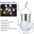 thumbnail image 5 of CNKOO 2pcs Outdoor solar lamp waterproof solar globe lamp with handle and clamps decorative cracked glass globe lamp for Christmas, trees, courtyards, gardens, terraces, White, 5 of 7