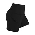 thumbnail image 5 of Gvdentm Bike Shorts for Women Athletic Shorts High Waisted Running Shorts Pocket Sporty Short Gym Elastic Workout Shorts Black,M, 5 of 7