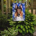 thumbnail image 2 of Collie Winter Snowflakes Garden Flag, 2 of 2