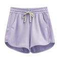 thumbnail image 4 of aidice Womens Shorts Drawstring Elastic Waisted Shorts for Women Solid Color Shorts for Women Fashion Shorts, 4 of 4