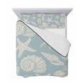 thumbnail image 7 of Quilts Full Size Bedding Set, Light Blue Starfish Coastal Lightweight Quilted Comforter, Shell Summer Beach Nautical Soft Reversible Bedspread Coverlet with Pillow Covers for All Season, 78" x 90", 7 of 7