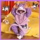 thumbnail image 1 of Pijamas gruesos de vellón coral para niñas de Sanrioed Kuromi Cinnamoroll, bata térmica de dibujos animados para niños, ropa de hogar para otoño e invierno, 1 of 5