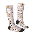 thumbnail image 3 of Picia Women Crew Soft Moisture-wicking Socks Cute Hand Drawn Bear Pattern Design Cotton Socks, One Size fit All, 3 of 9