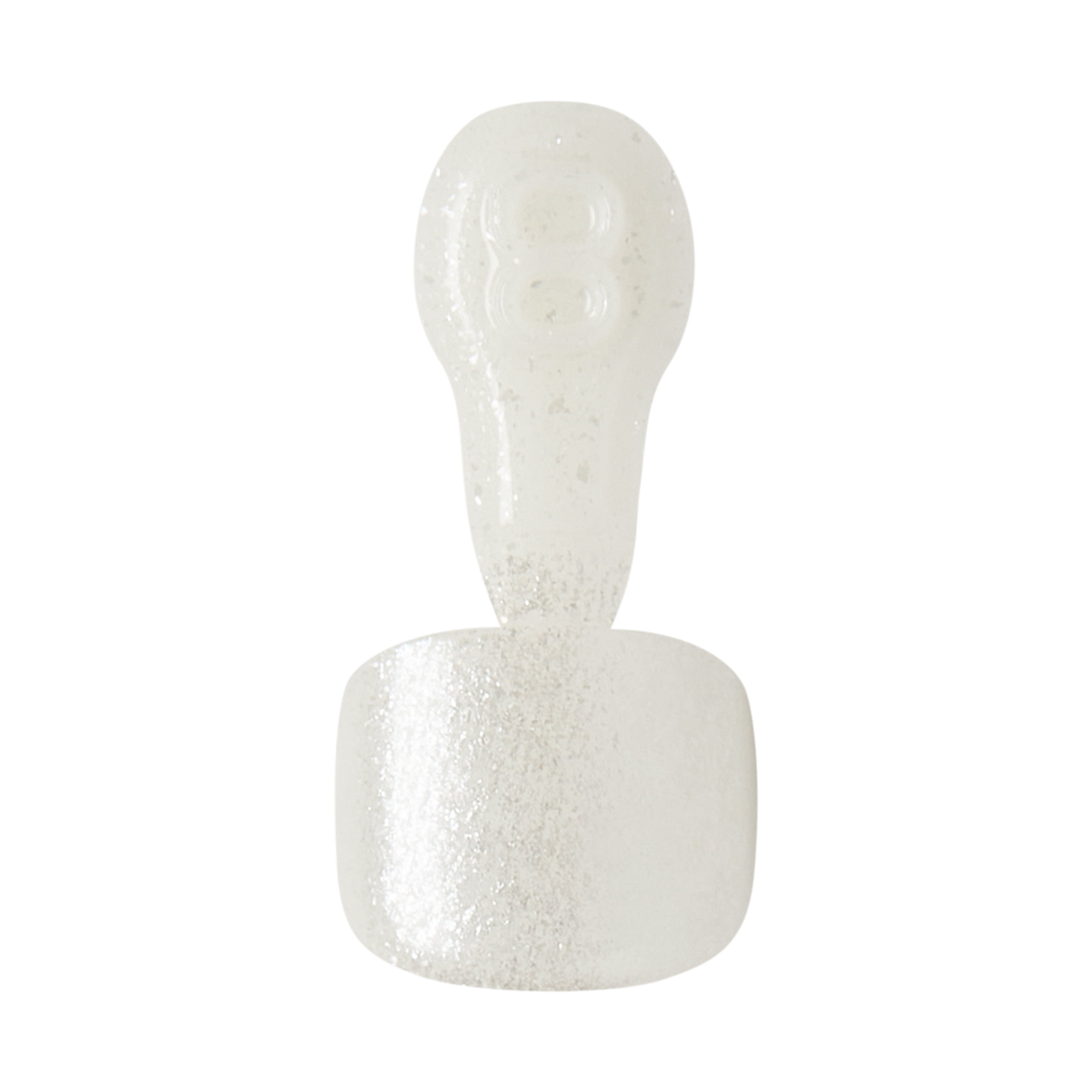KISS imPRESS Press-On Gel Toenails, Glossy Solid White, 24 Pieces