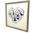 thumbnail image 2 of Square Framed Heart Shape Musical Instruments Wood Wall Decor, 2 of 5