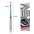thumbnail image 1 of Punching Step Drill 1pc Single Flute Solid Tungsten Carbide Alloy End Mill, DLC Coating Milling Cutter For Aluminium, 1 of 8