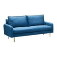 thumbnail image 4 of Hybition Velvet Sofa Modern Couch with Metal Legs for Living Room-Blue, 4 of 9
