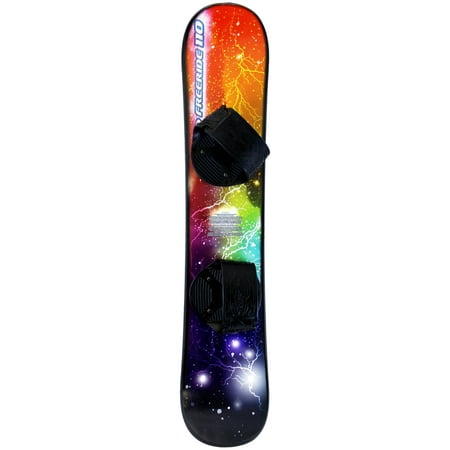 ESP 110 cm Freeride Snowboard - Adjustable Bindings - For Beginners and Experienced Riders - 45"x11"