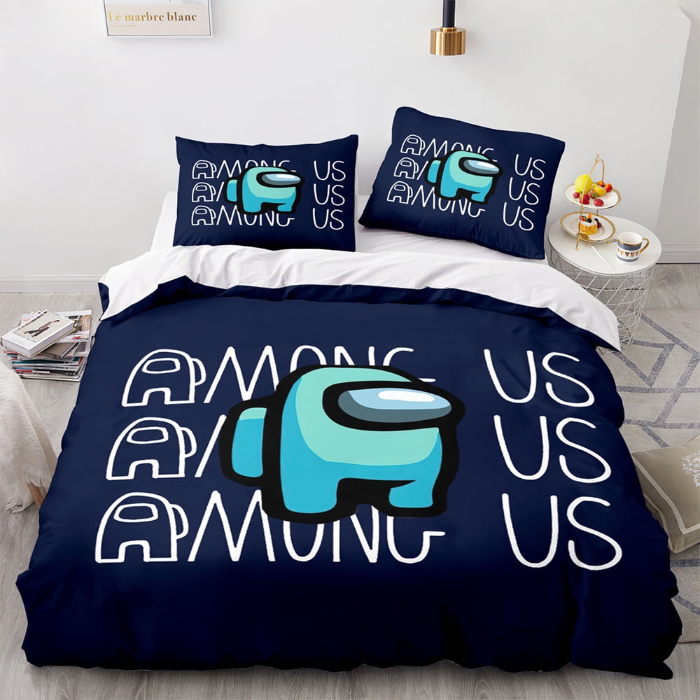 Cute Game Character Among Us Bedding Kits Comforter Cover Bed Sets