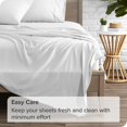 thumbnail image 6 of Twin/Twin Extra Long Flat Sheet - Premium 1800 Ultra-Soft Top Sheet - Hotel Luxury - Double Brushed - Easy Care - 2 Twin/Twin XL Flat Sheets Only (Twin/Twin XL - 2 Pack, White), 6 of 6