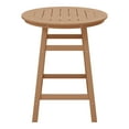 thumbnail image 3 of Costaelm Paradise Outdoor HDPE 35" Round Counter Height Patio Bar Table, Teak, 3 of 9