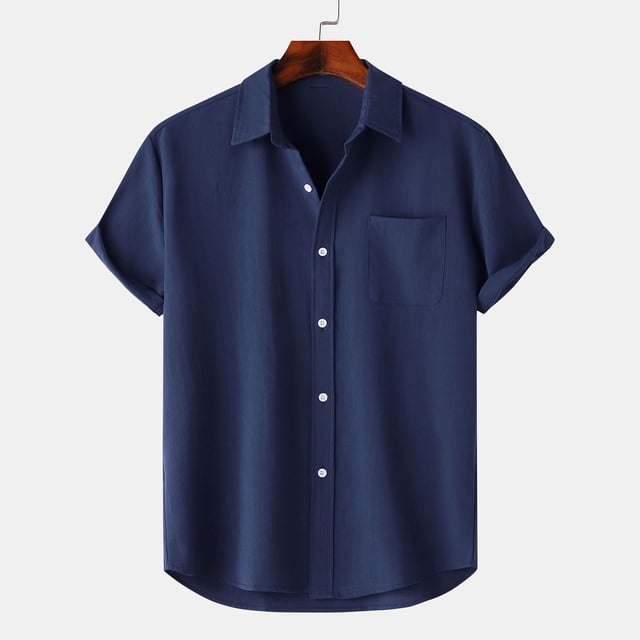 pstuiky camiseta de hombre, Camisa hawaiana informal de manga corta con cuello vuelto y botones para hombre camisas casuales para hombre xxl