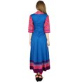 thumbnail image 3 of Bimba Women Blue Flaired Anarkali Kurta Kurti Casual Chic Indian Blouse Gift, 3 of 9