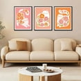 thumbnail image 2 of 3pcs Boho Cats Canvas Wall Art Funny White Cat Wall Decor Pictures Cute Colorful Floral Cats Posters Prints for Living Room Bedroom Bathroom Nursery Home Decoration Ready To Hang, 2 of 7