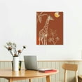 thumbnail image 3 of Acheng Safari Nursery Wall Art Pictures Baby Animal Canvas Wall Decor Wall Art Kids Minimalist Poster Giraffe Prints Nursery Safari Artwork for Bedroom  12x16 in, 3 of 5