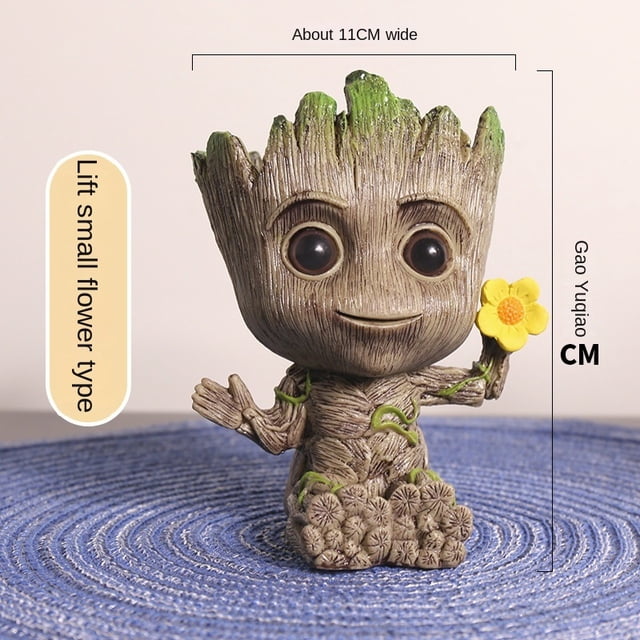 Macetas creativas para plantas suculentas; gente de árboles pequeños; adornos florales falsos; simulación de plantas verdes; decoraciones de resina en macetas