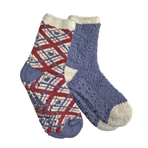 2 Pair Pack Women's Lavendar Infused Slipper Socks