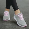 thumbnail image 2 of Daznico Unisex Breathable Mesh Running Shoes - Lightweight Flat Casual Sneakers with Cross Straps, Round Toe Walking Shoes for Women & Men,Color:Pink,Size:9, 2 of 7