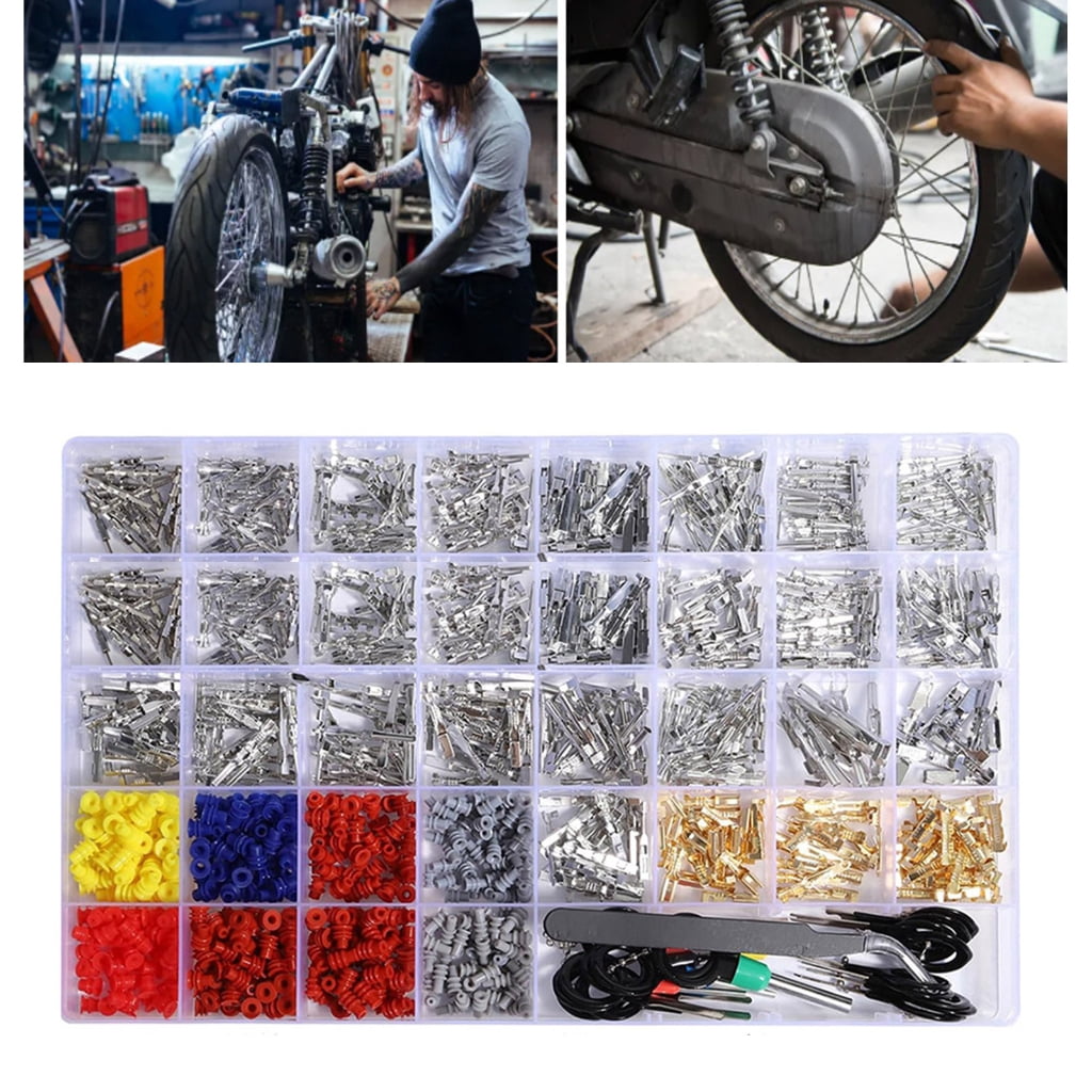 lanema 950Pcs Connector Pin Terminals Car Electrical Wire Terminals 1/1.5/1.8/2.2/2.8/3.5mm Automotive Pin Connector Enduring