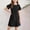 Black, variant on OGLCCG Girls Ruffle Sleeve Dresses Kids Summer Crewneck A Line Casual Mini Dress Solid Color Lightweight Beach Sundress with Pockets 5-15 Years
