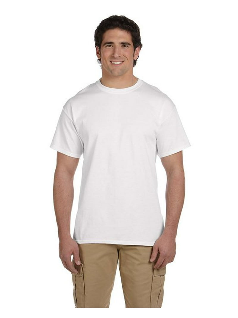 Fruit of the Loom Adult HD Cotton T-Shirt in WHITE - 6XL Size, 100