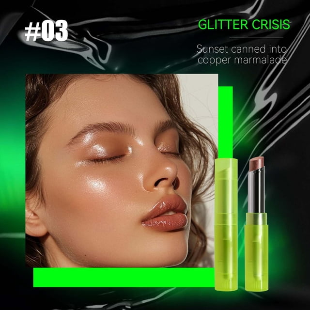Pisexur Belleza Maquillaje Barra de sombra de ojos en gel con purpurina fina, resistente al agua, 7 colores, tubo fino perlado, 3 gpara mujeres y hombres