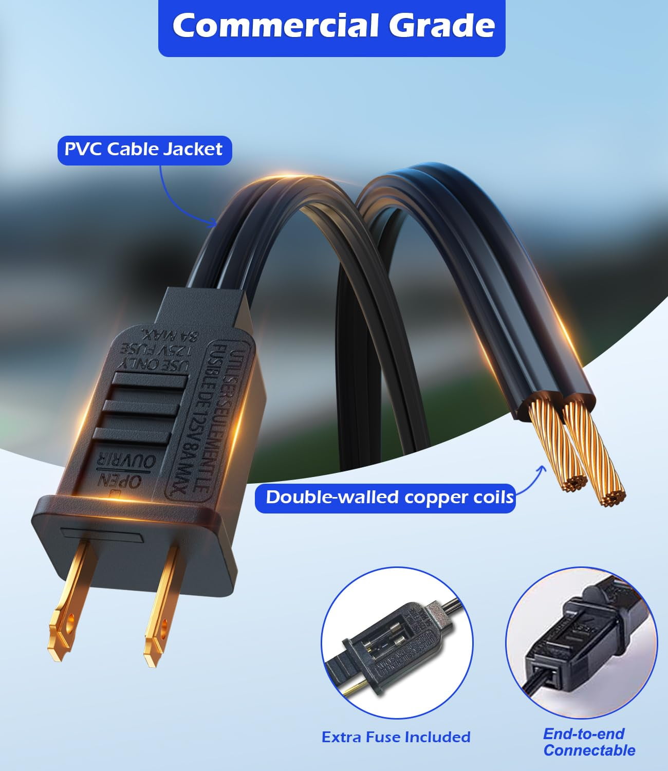 100 Foot S14 LED Edison Outdoor String Lights Commercial Grade String Lights Backyard Garden Cafe Market Light Set
