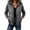 A-Dark Gray, variant on Women's Lightweight Hooded Puffer Warm Quilted Zip Up Knit Sleeve Jacket