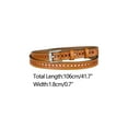 thumbnail image 3 of INSPIRE CHICSkinny Leather Belt for Women Hollow-out Thin Waist Belts for Jeans Dress 0.7 Inches Width Orange Brown One Size, 3 of 4