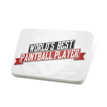 Porcelein Pin Worlds Best Paintball Player Lapel Badge – (Best Paintball Arena In The World)
