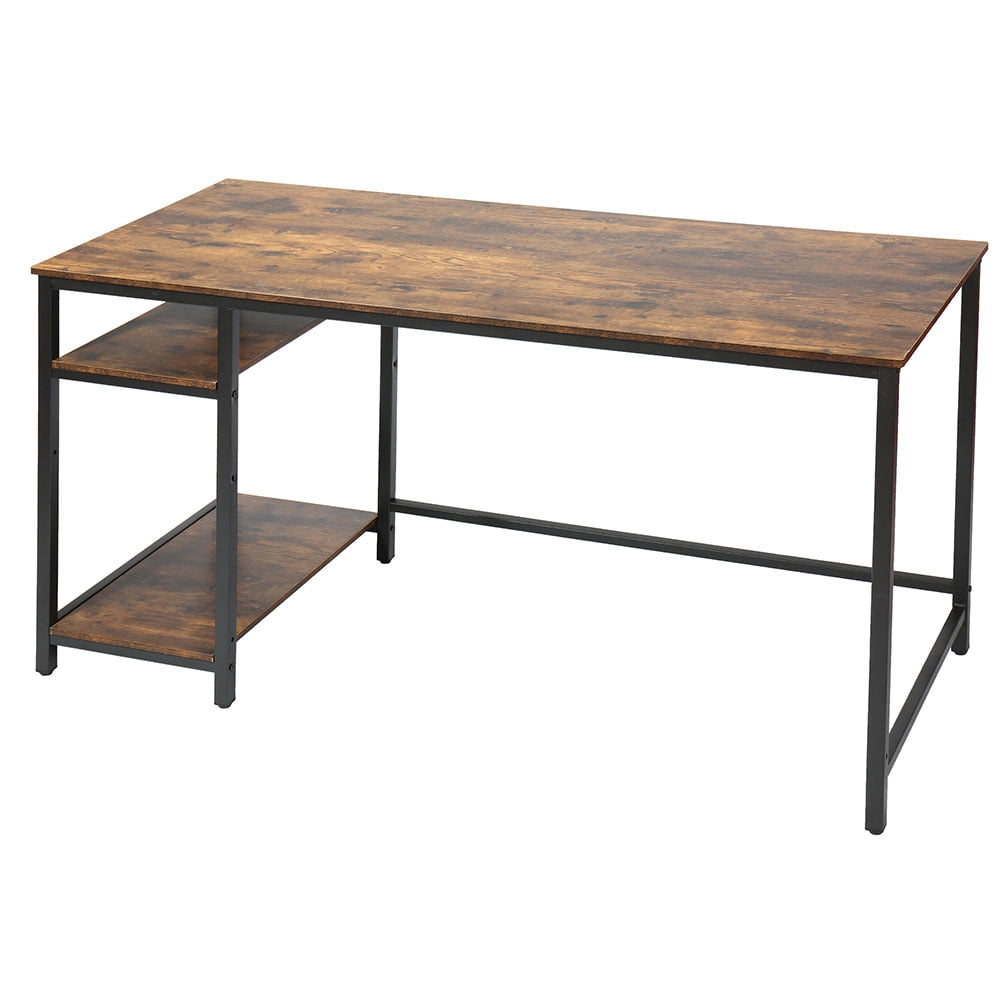 Kepooman 55 inch Reversible Computer Desk with Shelves for Home Office Student Study Gaming PC Work Kepooman 55 inch Reversible Computer Desk with Shelves for Home Office Student Study Gaming PC Work