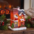 thumbnail image 4 of 2026 Christmas Indoor Decoration Resin Christmas House Mini Desktop Ornament Color Lighting Gift Decoration, 4 of 5