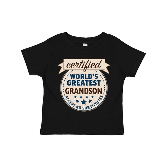 Inktastic Certified World's Greatest Grandson Accept No Substitutes Boys Toddler T-Shirt