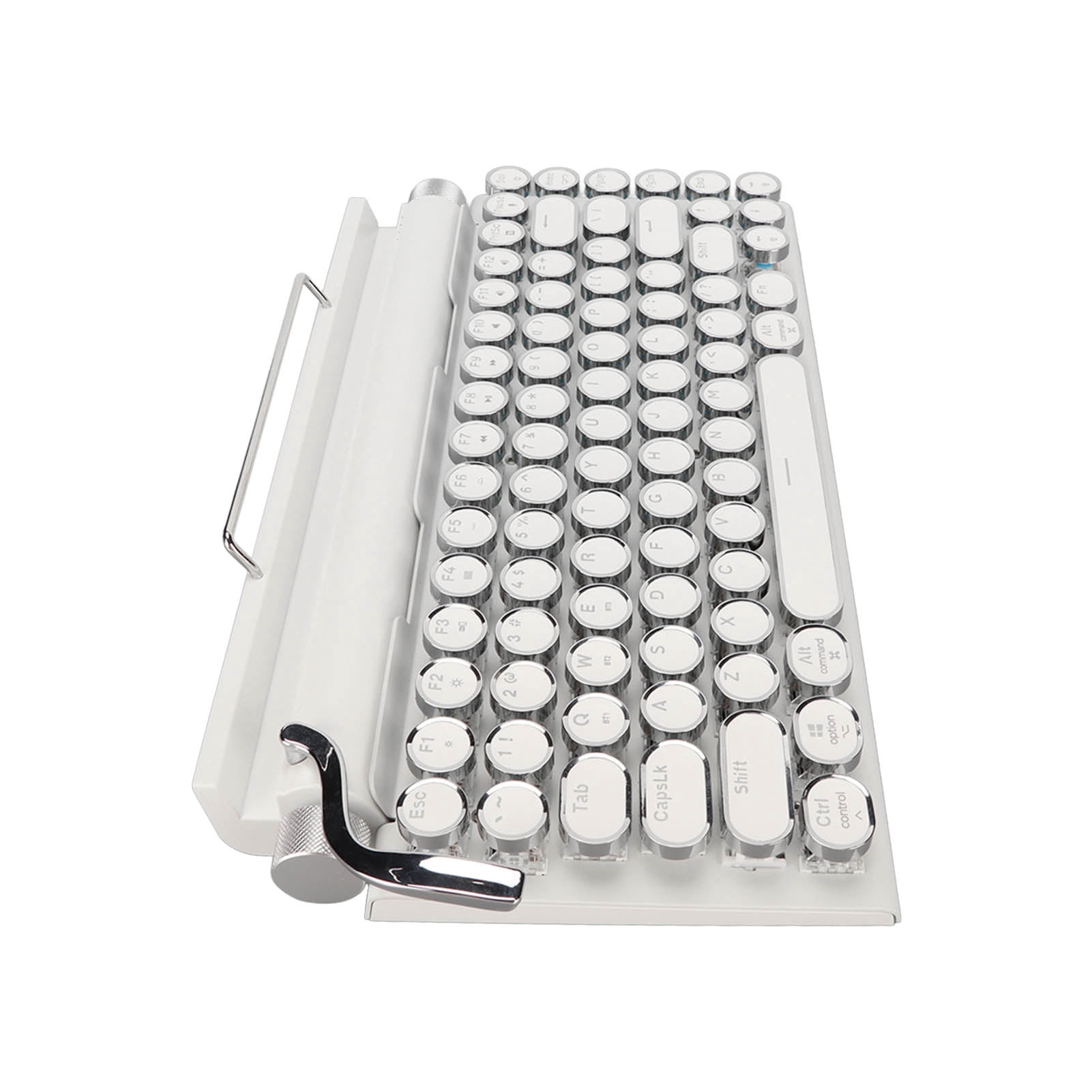Mechanical Keyboard, Typewriter Mechanical Keyboard Support 3 Devices FN Master 83 Keys  5.0  For Tablet White