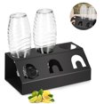thumbnail image 2 of Portabotellas de acero inoxidable de primera calidad para SodaStream, portagoteo triple para Soda Stream Crystal, Easy, bandeja de goteo para botellas SodaStream, portabotellas con rejilla de goteo Xemadio MZQ-0989, 2 of 9