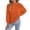 Orange, variant on Women's Off-The-Shoulder Sweater Textured Hollow Knit Sweaters Loose Long Sleeve Pullover Casual Tops
