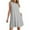 Grey, variant on LOVZFMLL Women's Summer Dress 2025 Striped Print Sleeveless Crew Neck Tank Dress Casual Loose Beach Sundress with Pockets Wine L