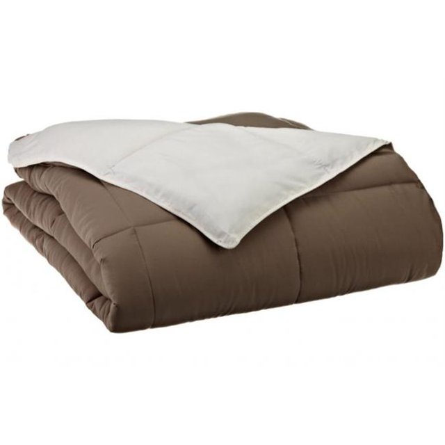 Toute la Saison Down Alternative Réversible Comforter Simple/Simple XL-Ivory/Taupe