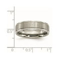 thumbnail image 6 of Chisel Titanium Brushed Center 6mm Ridged Edge Band, 6 of 7