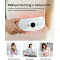 thumbnail image 3 of Behome Heating Pad for Period Cramps, Portable Cordless, 6 Heat Levels and 6 Massage Modes, Waist or Belly Heating Pad for Women and Girl(White), 3 of 8