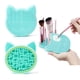 thumbnail image 1 of Estante de almacenamiento de brochas de maquillaje de gato de silicona (verde nórdico) Adepaton HMHZ216-2, 1 of 6