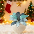 thumbnail image 2 of Flores de Navidad de Tela de Borde de Oro, Decoraciones de Flores de Navidad, Decoraciones de Flores Artificiales, 2 of 6